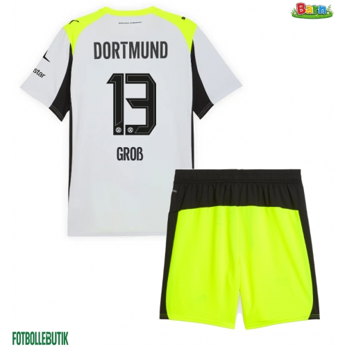 Borussia Dortmund Pascal Gross #13 Bortaställ Barn 2025-26 Kortärmad (+ Korta byxor)